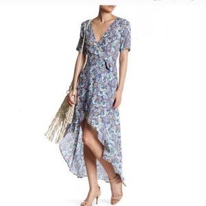 ASTR floral wrap dress